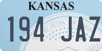 KS license plate 194JAZ