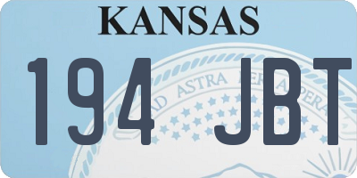 KS license plate 194JBT
