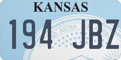 KS license plate 194JBZ
