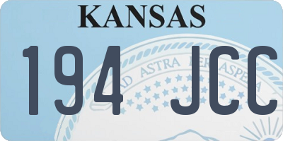 KS license plate 194JCC