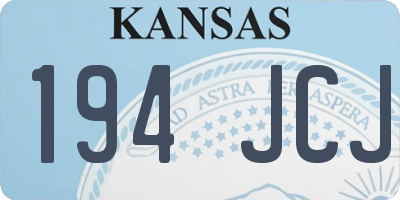 KS license plate 194JCJ