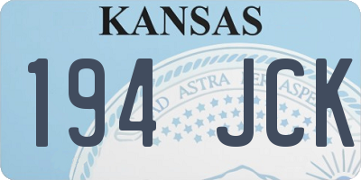 KS license plate 194JCK