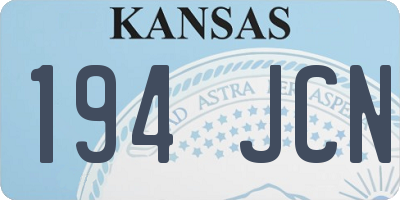 KS license plate 194JCN
