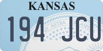KS license plate 194JCU