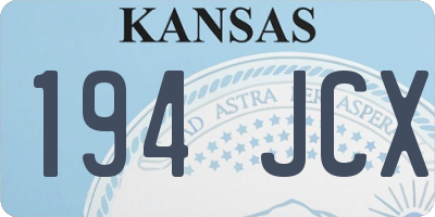KS license plate 194JCX