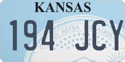 KS license plate 194JCY