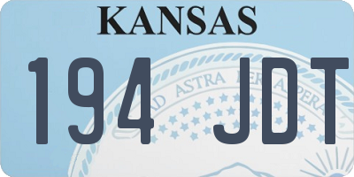 KS license plate 194JDT