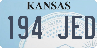 KS license plate 194JED