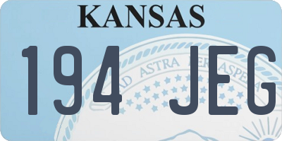 KS license plate 194JEG