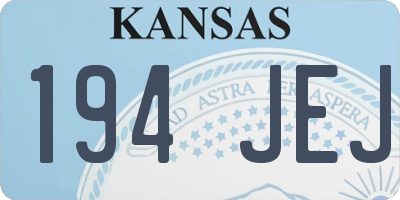 KS license plate 194JEJ