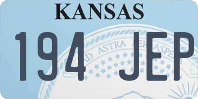 KS license plate 194JEP