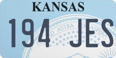 KS license plate 194JES