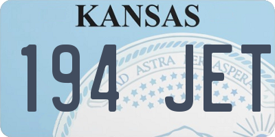 KS license plate 194JET