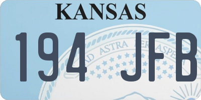 KS license plate 194JFB