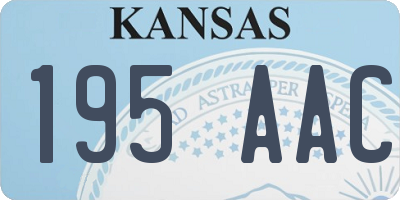 KS license plate 195AAC