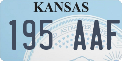 KS license plate 195AAF