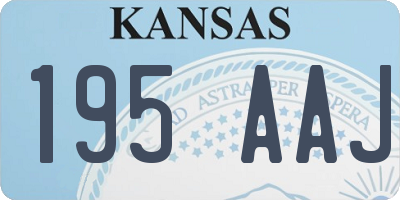 KS license plate 195AAJ