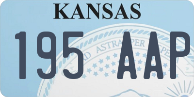 KS license plate 195AAP