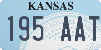 KS license plate 195AAT