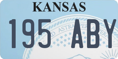 KS license plate 195ABY