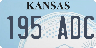 KS license plate 195ADC