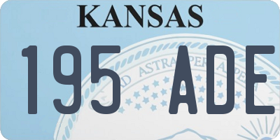 KS license plate 195ADE