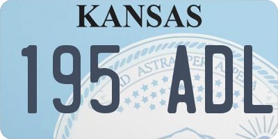 KS license plate 195ADL