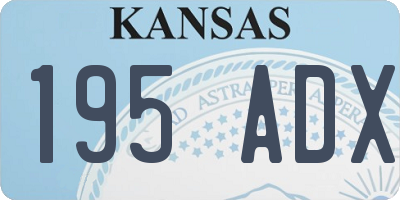 KS license plate 195ADX