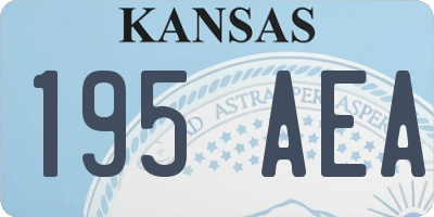 KS license plate 195AEA