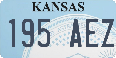 KS license plate 195AEZ