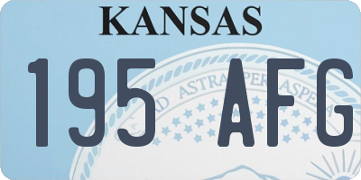 KS license plate 195AFG