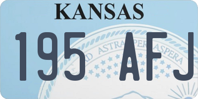 KS license plate 195AFJ