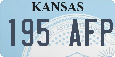 KS license plate 195AFP