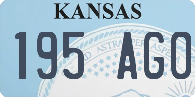 KS license plate 195AGO