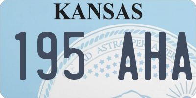 KS license plate 195AHA