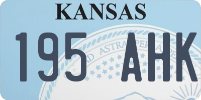 KS license plate 195AHK