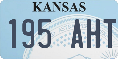 KS license plate 195AHT