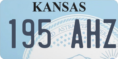 KS license plate 195AHZ