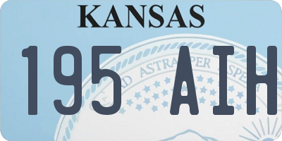 KS license plate 195AIH