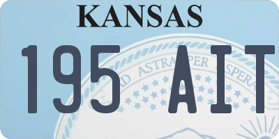 KS license plate 195AIT