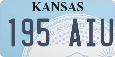 KS license plate 195AIU