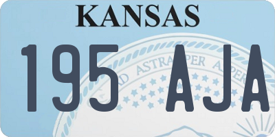 KS license plate 195AJA