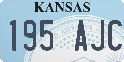 KS license plate 195AJC