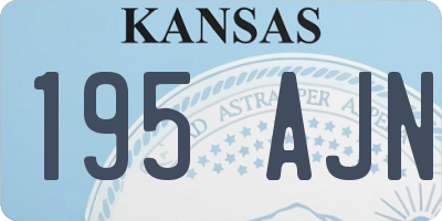 KS license plate 195AJN