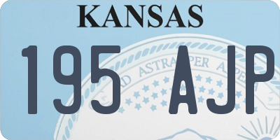 KS license plate 195AJP