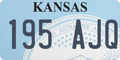 KS license plate 195AJQ