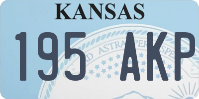 KS license plate 195AKP