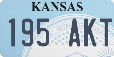 KS license plate 195AKT