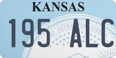 KS license plate 195ALC