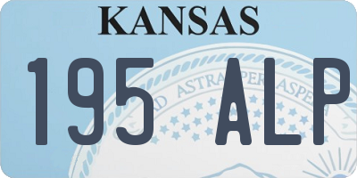 KS license plate 195ALP